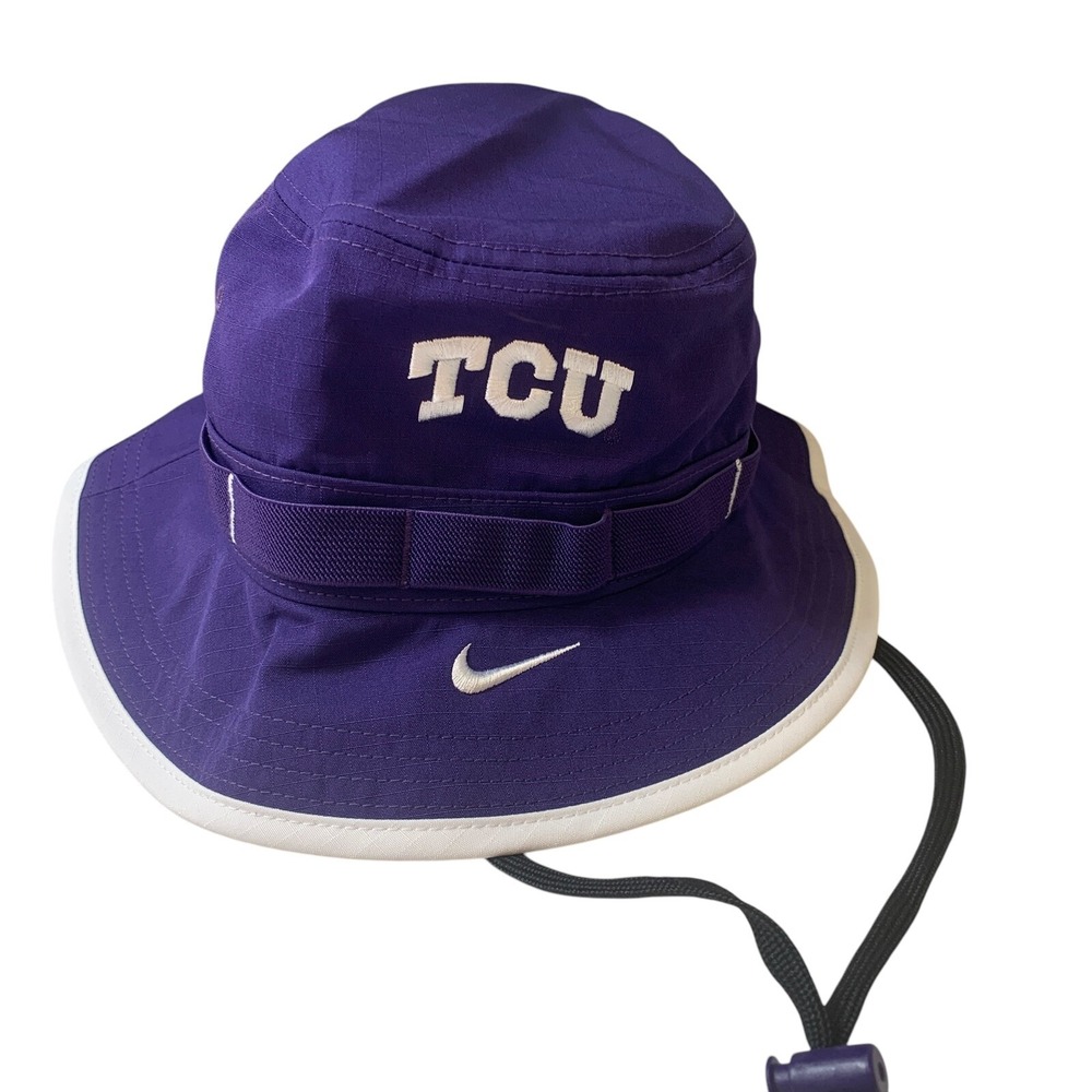 Nike Dri-FIT TCU Horned Frogs Apex Boonie Bucket Purple Hat Adult Size Medium